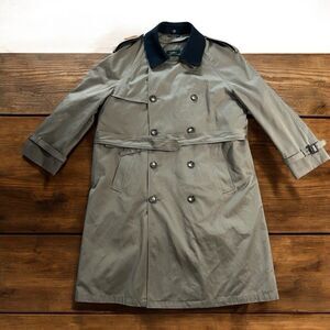 Ralph Lauren All Weather Trench Coat Removeable Zip Lining & Collar Men Sz 42R
